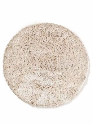Tapete Redondo Decorativo Shaggy Funky Cream