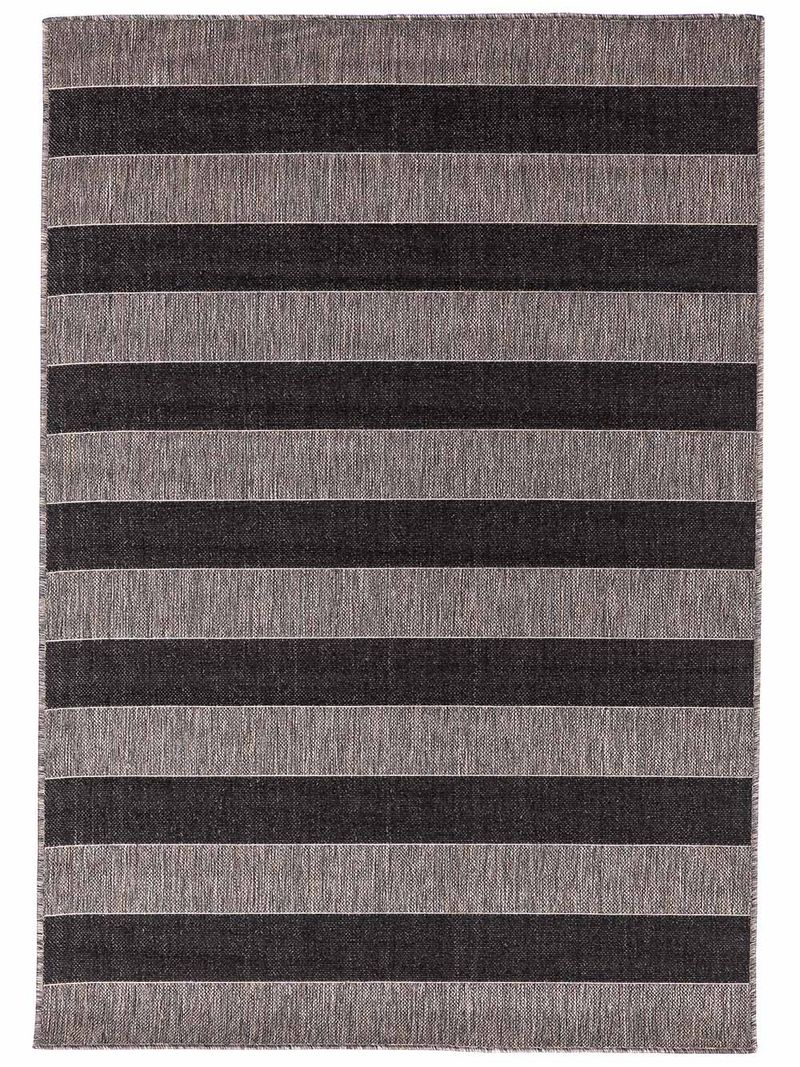 Mihran-Alfombra-tapete-SISALO-A-RAYAS-NEGRO-Textura-01