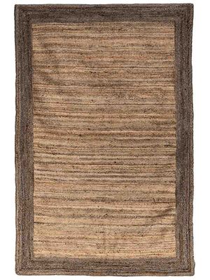 Tapete Decorativo Yute Lia Borde Natural Oscuro