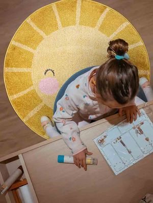 Tapete Decorativo Infantil Redonda Sol