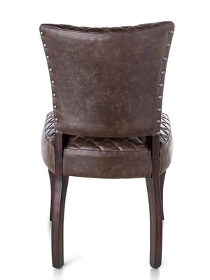 Silla Torino Cuero Habano Matelase