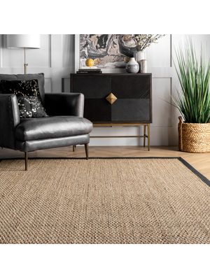 Tapete Decorativo Seagrass Border Black