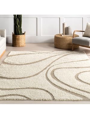 Tapete Decorativo Shaggy Curves Cream