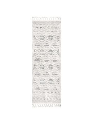 Tapete Decorativo Shaggy Lattice Light Grey