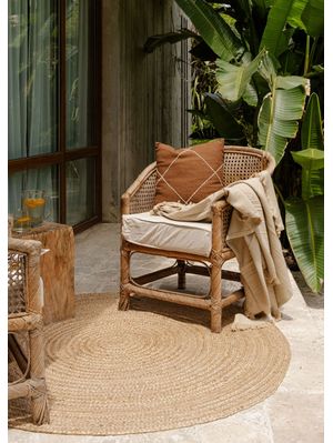 Tapete Redondo Decorativo Yute Lia Natural